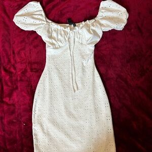 Windsor White Eyelet Mini Dress